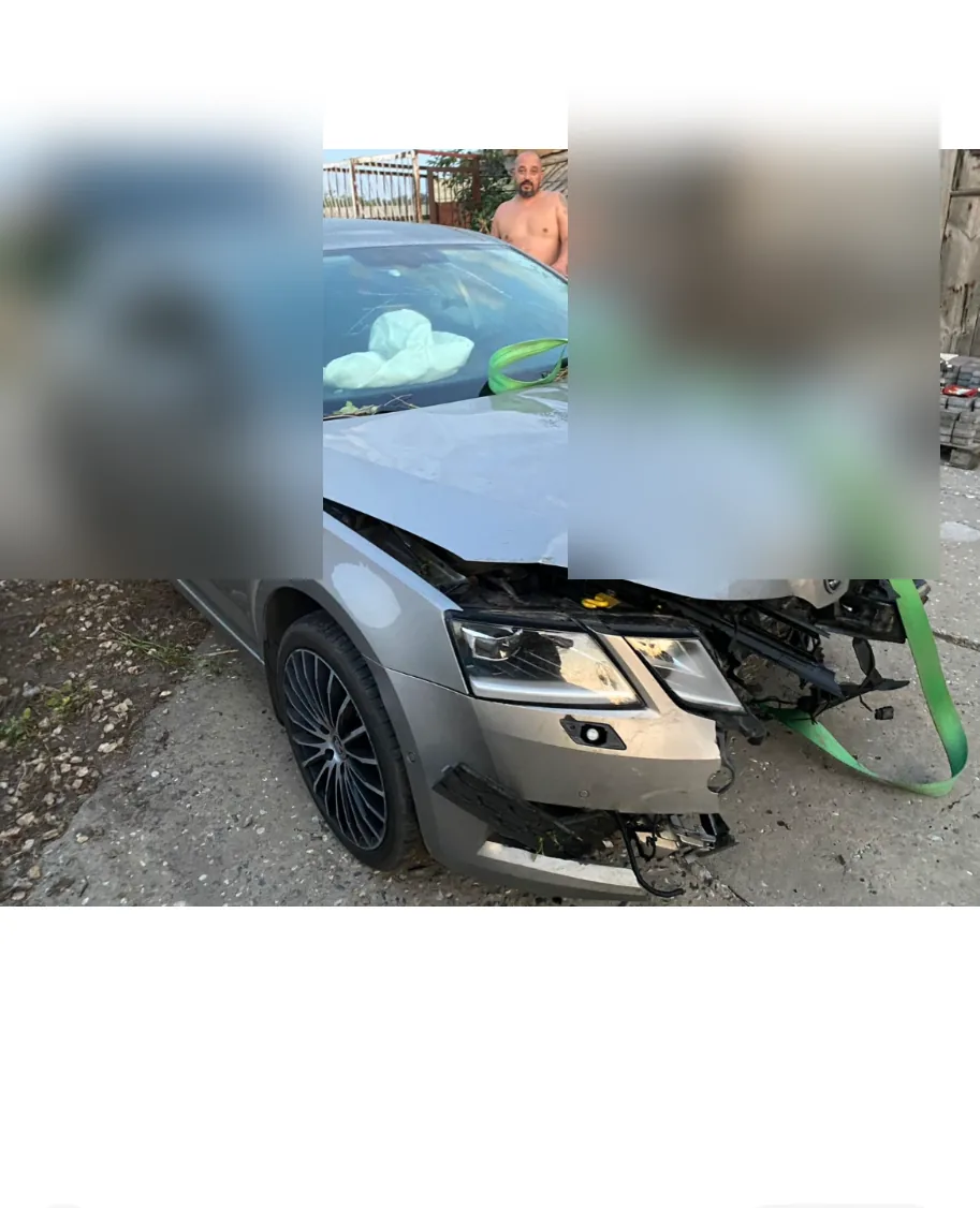 Škoda со следами удара в переднюю часть — реальный пример